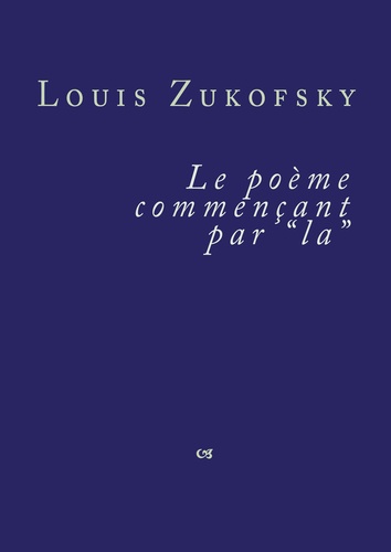 Louis Zukofsky