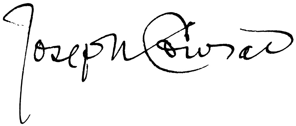 Signature de Joseph Conrad Domaine public